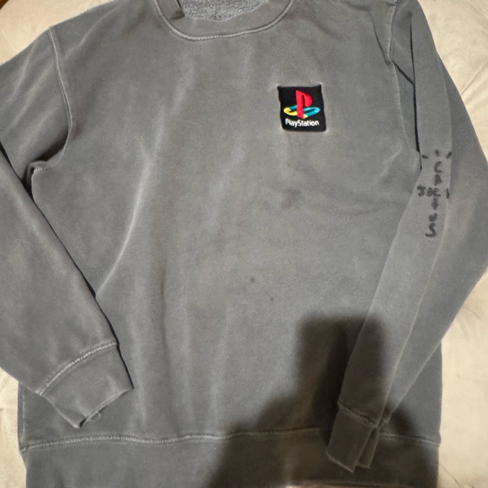 Cactus Jack by Travis Scott Gray Crewneck Sweater
